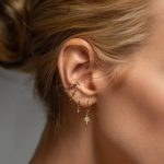 ES185-G__230StarFlareHuggieEarrings14kgoldes185-682418